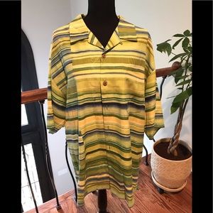 100% Silk Tommy Bahama Short Sleeved Button Down